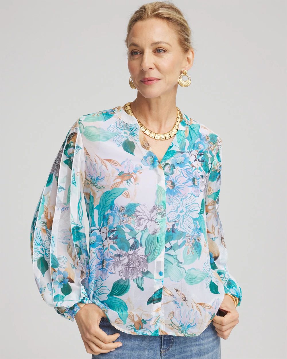 Travelers™ Paisley Chiffon Layered Top | Chico's